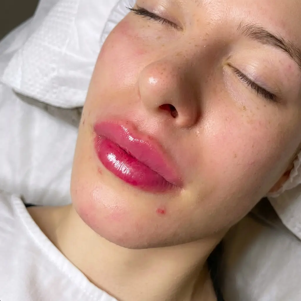 После процедуры — контурная пластика губ
